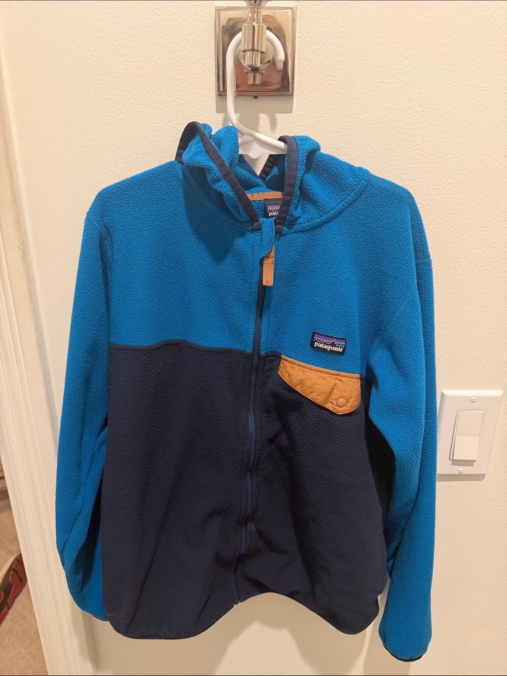 Patagonia Kids Micro D Hooded Fleece Jacket, Size M (10)